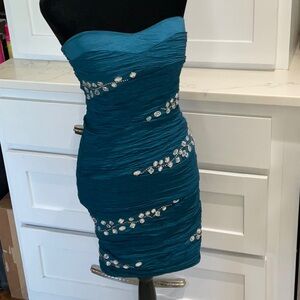 Like New Teal with Diamond Accent Daisy Dress